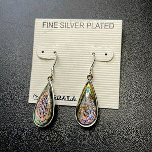 Earring Silver plated Marsala